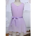 thumbnail image 6 of RUNQHUI Children Little Big Girl Ballerina Outfits Solid Color Ballet Dance Leotard with Chiffon Warp Lavender XL, 6 of 7
