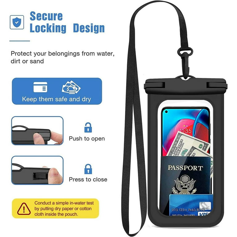 Waterproof pouch for 2024 phone and passport