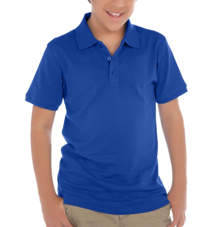 Youth Polo Short Sleeve Cobalt Blue XL 
