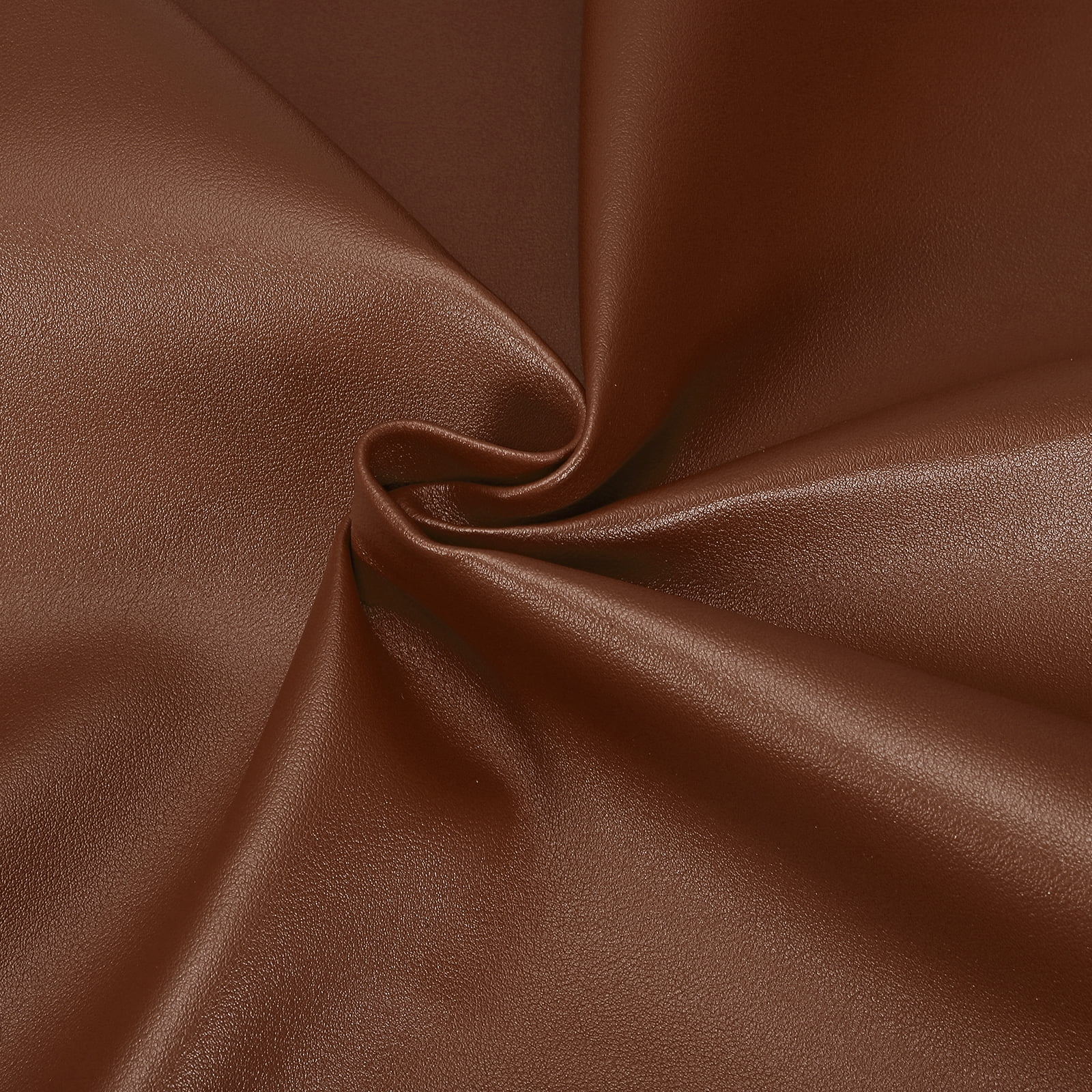 Uxcell Marine Vinyl Fabric, 54 Inch 1 Yard Upholstery Faux Leather Soft Waterproof Sheets Fabric for Crafts DIY Sewings Sofa Wallets Handbag Car, Brown