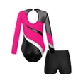 thumbnail image 2 of HULIJA Girls 2Pcs Sparkle Ballet Dance Outfits Shiny Rhinestones Gymnastics Leotards Athletic Hot Pink 6, 2 of 6