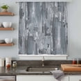 thumbnail image 4 of Grey Abstract Sheer Curtains 54 Inches Long, Vintage Geometric Gradient Oil Painting Modern Light Filering Curtains, Breathable Simi Curtain Privacy Drapes for Kitchen Bathroom Small Window Treatment, 4 of 9