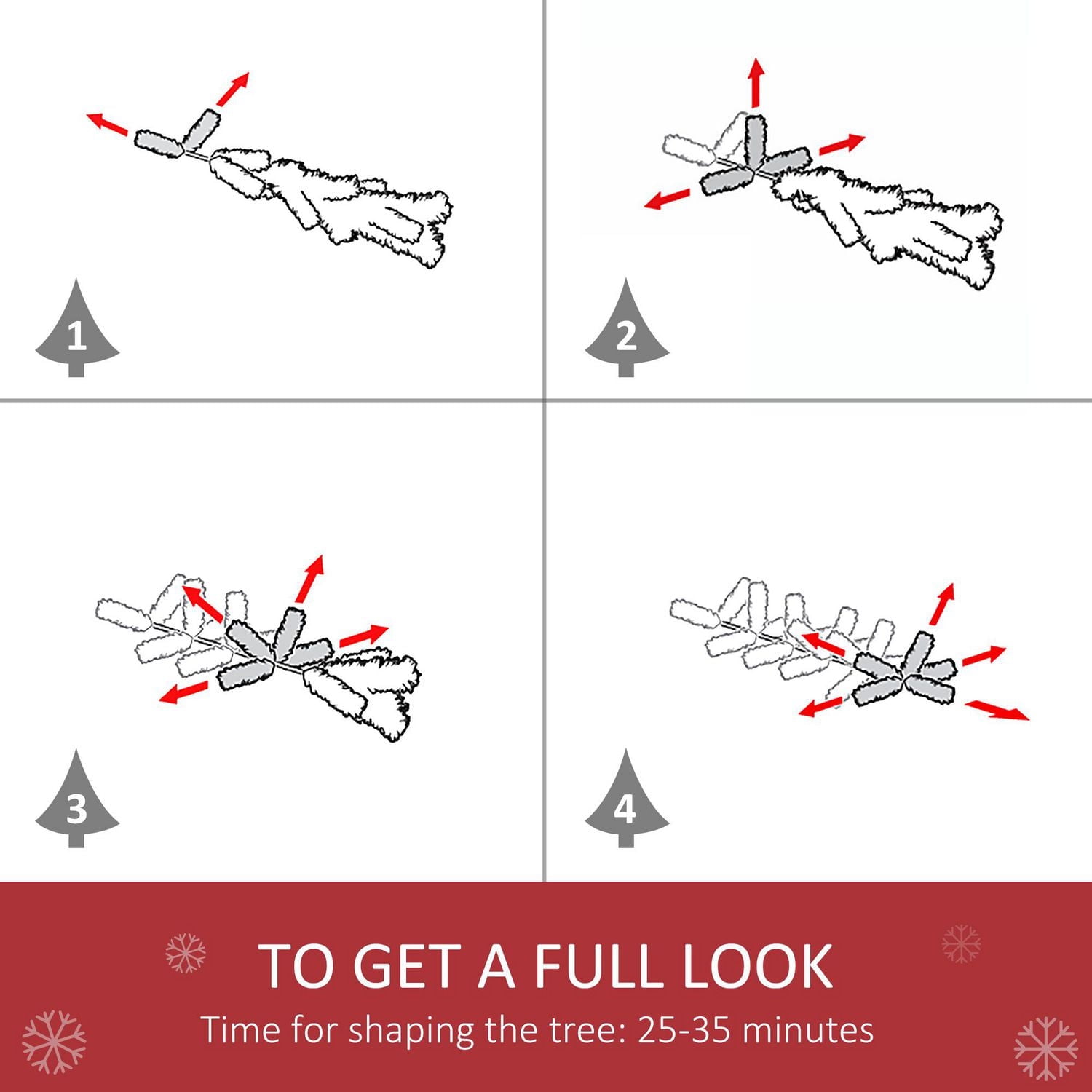 Homcom Arbre de Noël artificiel de 2,1 m Arbre de Noël doré pour décorations de fête de carnaval de vacances avec embouts de branche pour une utilisation en intérieur