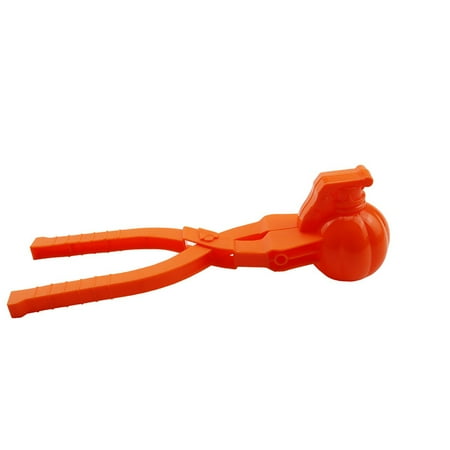 

Cute Snowball Maker Kids Fun Pumpkin Shape Snow Ball Tongs Winter Tools (Orange)