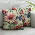 thumbnail image 3 of RUIYC Spring Outdoor Throw Pillow Covers Decorative Cushion Cases for Patio Bench Couch Sofa Decor,Butterfly Flower Floral Ladybug Lavender, 3 of 5
