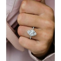 2.00 Cts Marquise Moissanite Diamond Engagement Ring / 18k White Gold Plated Anniversary Ring/ Wedding Ring / Dainty Ring / Promise Ring