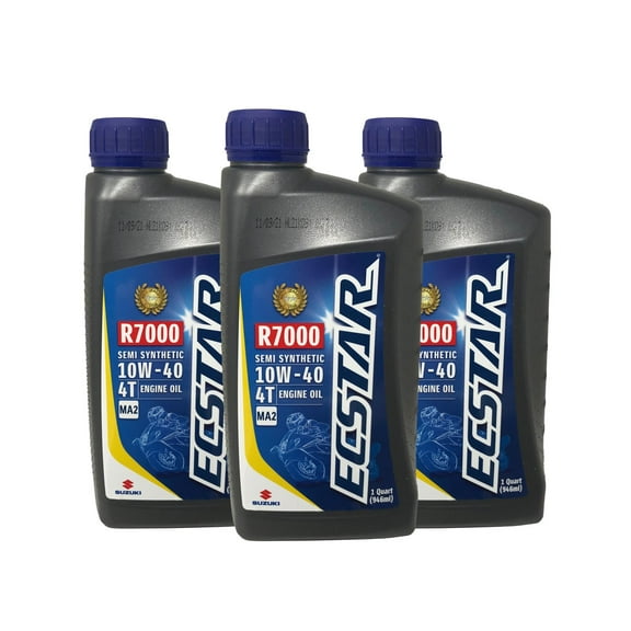 Suzuki Ecstar 10W40 R7000 SemiSynthetic Motor Oil 3 QUART 990A0-01E30-01Q 3 PACK