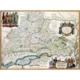 thumbnail image 2 of Blaeu 18x14 Black Ornate Wood Framed with Double Matting Museum Art Print Titled - Moscow Russia - Blaeu 1665, 2 of 4
