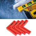 thumbnail image 3 of Localizador auxiliar de herramientas para trabajar la madera, 4 piezas de regla de ángulo recto tipo L de plástico, diseño fácil de usar, 3 of 6