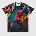 thumbnail image 3 of T Shirt For Men Colorful World Map Map Of The World Harajuku T-Shirts Short-Sleeved Design Tops Hot, 3 of 7