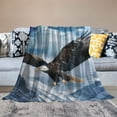 thumbnail image 2 of Orinice Bald Eagle Snowy Mountain Blanket Gfits for Women Men Kids Flying Eagle Flannel Throw Blankets Soft Fuzzy Lightweight for Home Decor Couch Bed Sofa 50x60in, 2 of 6