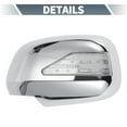 thumbnail image 3 of Car Rear View Left Right Mirror Cover Cap Overlay for Lexus Fits w/ Wider LED Lamp Pair Chrome Plated, 3 of 7