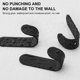 thumbnail image 2 of Gancho de pared adhesivo de acero inoxidable, 20 piezas Gancho adhesivo para baño Gancho para toalla autoadhesivo Impermeable a prueba de herrumbre para cocina, sala de estar, baño, dormitorio negro, 2 of 4