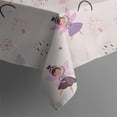 thumbnail image 5 of Light Pink Fairy Pattern Square Tablecloth,Waterproof Square Table Cover,Wipeable Spillproof Washable Table Cover for Home Kitchen Party Decor 52"x52"(132x132cm), 5 of 6