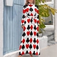 thumbnail image 4 of Vestido largo de fiesta con diseño de cartas de tréboles y espadas de corazones, vestidos de mujer, vestidos de verano para mujer 2024, ropa femenina, 4 of 5