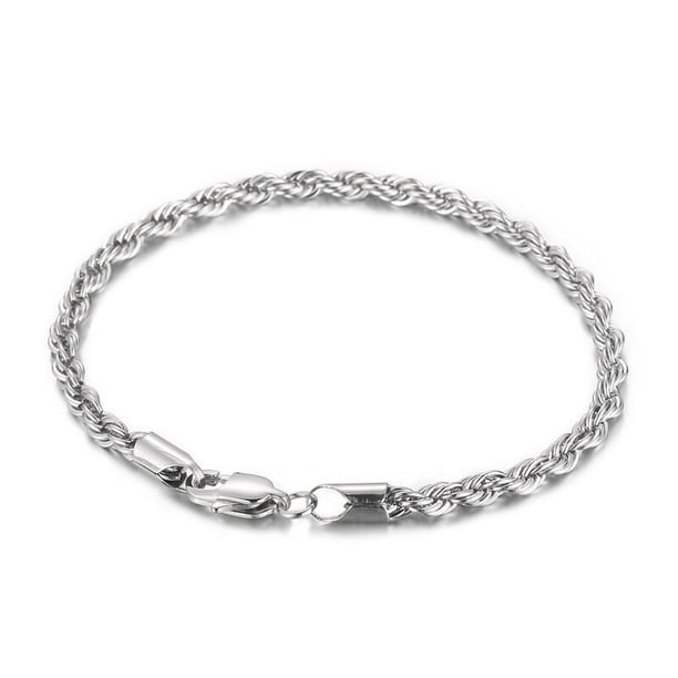Fongten-pulsera de cadena de eslabones trenzados para hombre, brazalete de acero inoxidable, color negro, regalo de joyería, venta al por mayor Fivean unisex