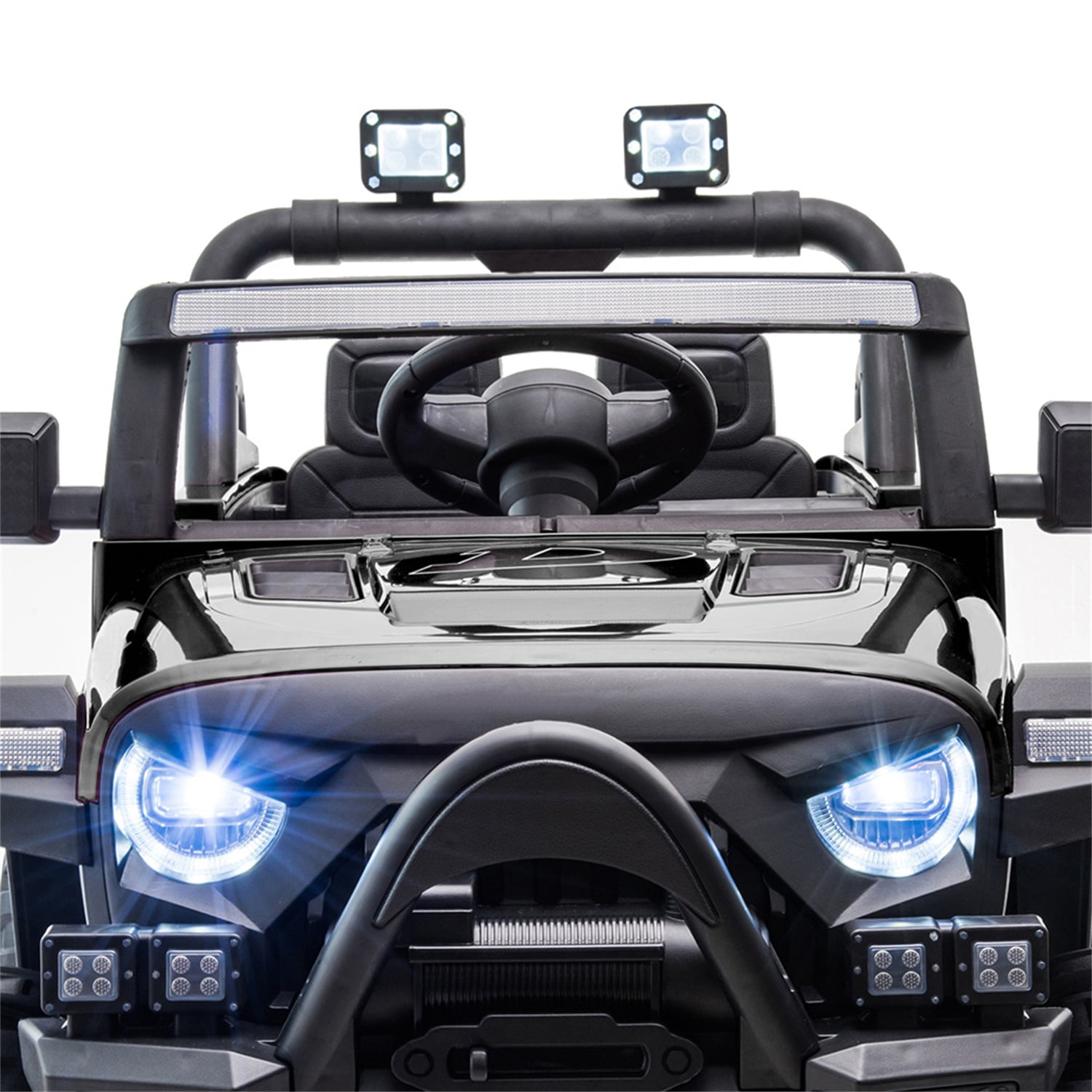 CIPACHO 12V Electric Ride On Cars, Realistic 4 Wheeled Off-Road UTV, Two Seater Ride On Truck Toy for Toddlers Age 3-5, Black CIPACHO 12V Electric Ride On Cars, Realistic 4 Wheeled Off-Road UTV, Two Seater Ride On Truck Toy for Toddlers Age 3-5, Black