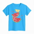 thumbnail image 4 of NOLDARES Girls Summer T Shirts Loose Curved Hem Short Sleeve Shirt Athletic Casual Tops Tees 4-14 Years(Sky Blue,2-3 Years), 4 of 4