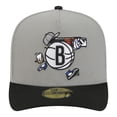 thumbnail image 2 of Men's New Era  Gray Brooklyn Nets Injection Cartoon Logo A-Frame 59FIFTY Fitted Hat, 2 of 5