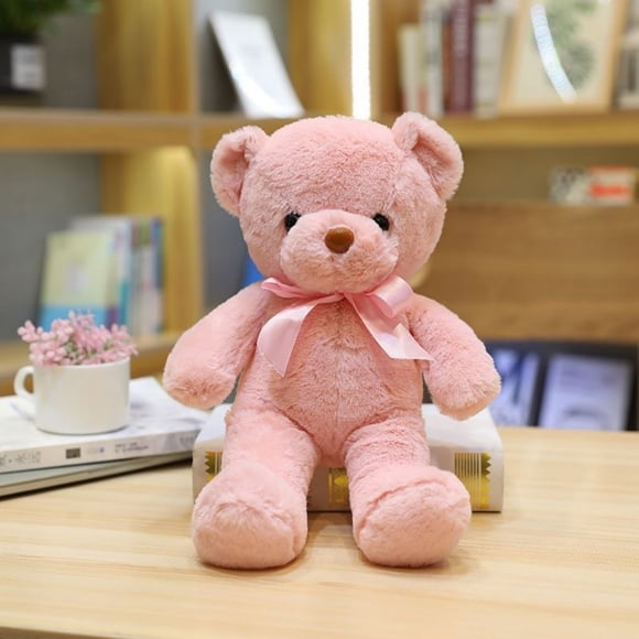 30cm 16 Styles Bear Plush Toy Soft Stuffed Animal Doll Small Pink Gray White Teddy Bear Doll Lovely Birthday Gifts For Girl Boy,ligth pink