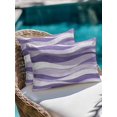 thumbnail image 3 of Outdoor Pillows Waterproof, Purple Ombre Throw Pillows with Inserts Included, Modern Moire Abstract Art Aesthetics Indoor Outdoor Decorative Lumbar Pillow for Bed/Couch/Patio 12"x20", 2Pcs, 3 of 8