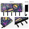 thumbnail image 2 of Hamburger Sandwich Fruit Mail Holder Organizer Wall Mount with Shelf Key Holder Key Rack with 5 Key Hooks for Wall Decorative, 2 of 6