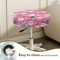 thumbnail image 4 of ZIATUBLE Christmas Santa Claus Stool Seat Cover Protector 2 Piece Washable Chair Seat Slipcover 14"-16" Stain Resistant Stool Seat Replacement Cover Cushioned Bar Stool Covers Round, 4 of 6