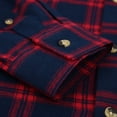 thumbnail image 4 of Damipow Mens Button Down Shirt Regular Fit Long Sleeve Plaid Flannel Casual Shirts,HS12157-2-S, 4 of 5
