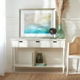 thumbnail image 3 of SAFAVIEH Landers 3-Drawer Rustic White Wood Rectangle Console Table (47.3 in. W x 13 in. D x 29.5 in. H), 3 of 14
