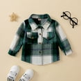 thumbnail image 4 of BULLPIANO 0-5T Little Kids Toddler Baby Boy Girl Shirt Jacket Plaid Long Sleeve Button Down Fall Flannel Shacket Coat Tops, 4 of 8