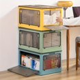 thumbnail image 2 of 1pc Large Capacity Plastic Storage Trunk - Foldable Wardrobe Box For Clothes, Toys,, 2 of 4