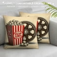 thumbnail image 3 of Throw Pillow Covers Movie Theater Theme Cushion Cases Home Decorative Pillow Covers for Home Office Sofa Couch Bed Living Room, 3 of 5