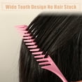 thumbnail image 3 of Unique Bargains Wide Tooth Rat Tail Comb Plastic Long Tail Comb Tip Tail Combs for Wet Curly Hair for Women Men Pink, 3 of 7