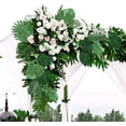 thumbnail image 4 of Hojas de Palma Artificiales para Decoración de Fiestas Tropicales, Set Tropical Artificial Dorado Y Verde Monstera Suministros, Planta de Fiesta Manteles Individuales, 4 of 4