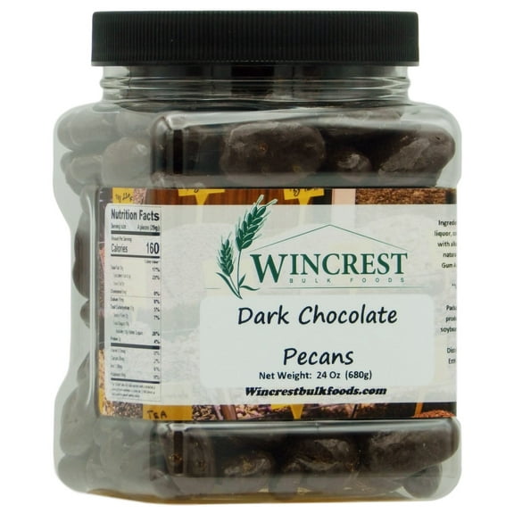 WinCrest Dark Chocolate Pecans - 1.5 Lb Tub