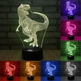 thumbnail image 2 of Epicgadget 3D Remote Night Light for Kids, Touch Control Optical Illusion Visualization LED Night Stand Light 7 Colors Changing with Remote Control Nightstand Lamp Christmas Gifts (Dinosaur), 2 of 4