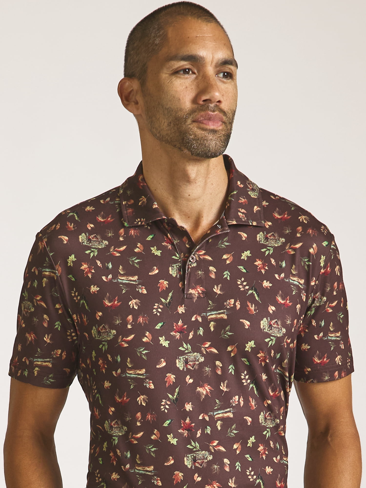 Chaps Men’s and Big Men’s Everyday Performance Printed Polo, Sizes S–2XL