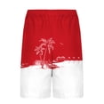 thumbnail image 5 of TKKCS Mens Graphic Swim Trunks With Compression Liner- Summer Casual Quick Dry Elastic Drawstring Waist Vacation Lightweight Beach Board Shorts With Pockets Red Size M, 5 of 8