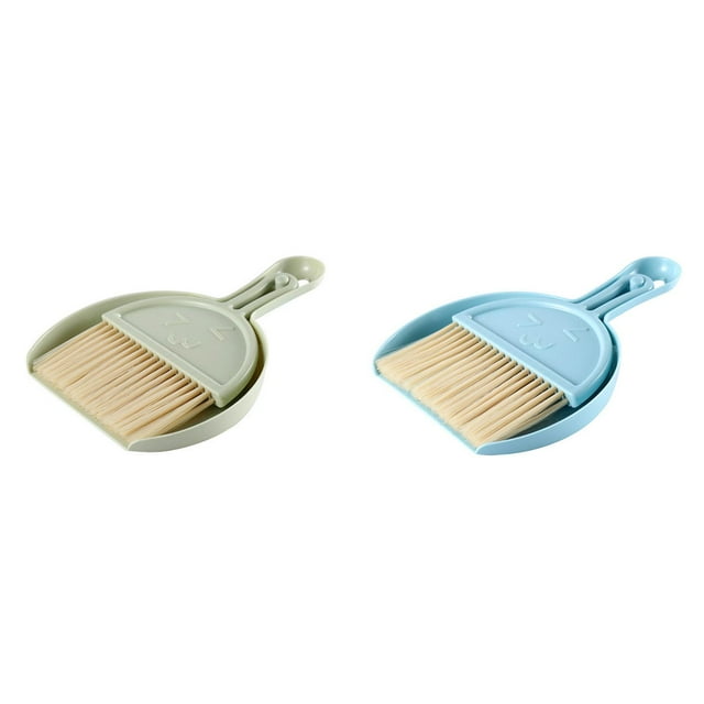 Small Broom and Dustpan Set for Pet Cages, Mini Handheld Cleaning Tool with Whisk Brush for Guinea Pig Hamster Rabbit Hedgehog Reptile,Compact Cage Cleaner for Small Animal Waste Litter Bedding
