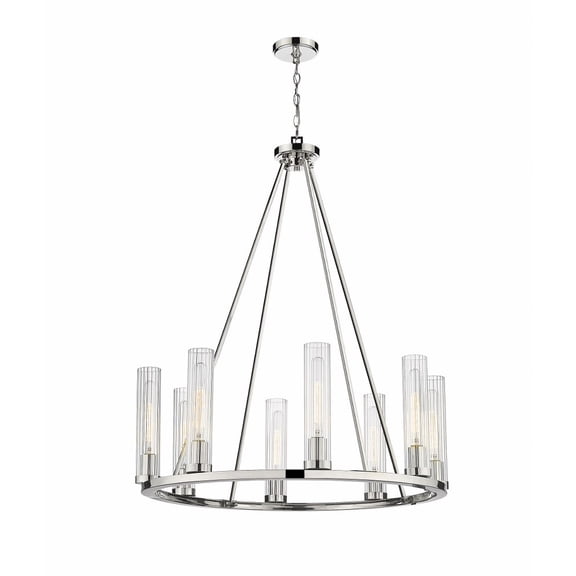 8 Light Chandelier In Modern Style-40 Inches Tall And 33 Inches Wide     -Traditional Installation Z-Lite 3031-8Pn