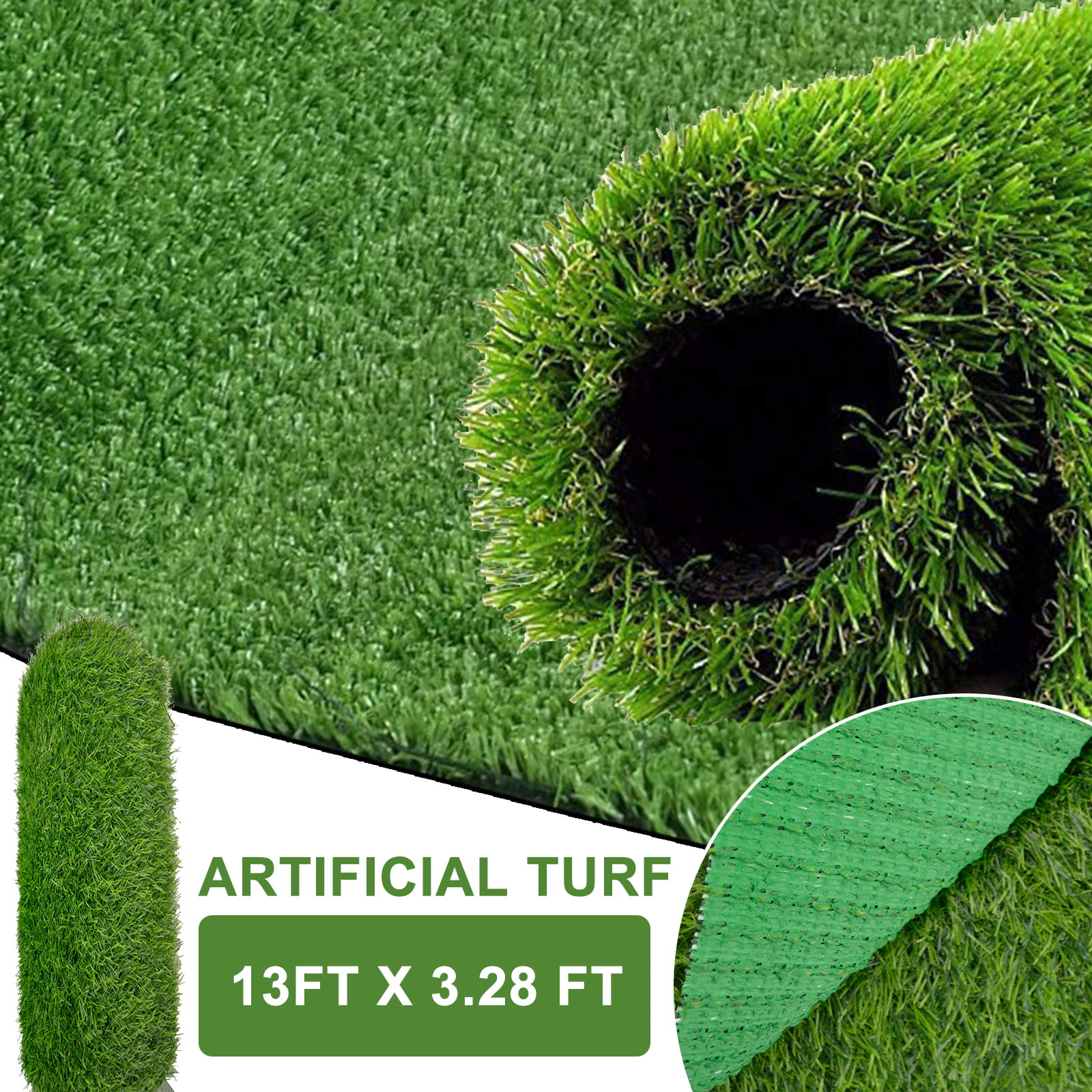 Diamond Synthetic Landscape Fake Grass Artificial Pet Turf Lawn 12' x 5' 