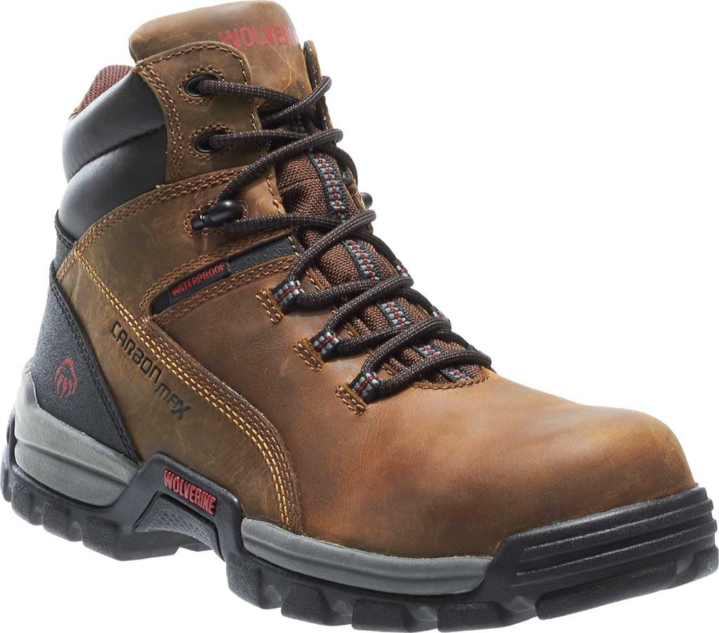 Men's Wolverine Tarmac Carbonmax HiVis WP Reflective 6" Boot Brown 13