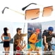 thumbnail image 5 of Las gafas de sol cuadradas sin marco del borde cortado forman las gafas de sol de la tendencia, hechas de PC, plástico, metal, 5 of 5