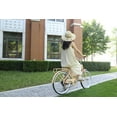 thumbnail image 2 of 24inch Womens Bike with Backseat/ V Brakes, 7 Speed Bicycle for Ladies Teen, Commuter Bike, Cruiser Bike, Suit for Rider 4'8"-5'6", Beige, 2 of 6