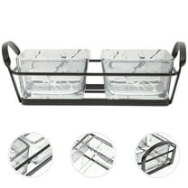 Soimiss 1Set Elegant Glass Fruit Platter Tray for Party Serving Chips Dips and Desserts