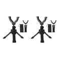 thumbnail image 2 of VONKY Black Exquisite Craft Tripod With Matte Surface And Round Edge For Smooth Line Shooting V Yoke Stick Black 2Set, 2 of 6