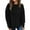 Black, variant on Exposed Seam Detail Pullover Sweatshirt Women Loose Fit Knit Top Casual Comfortable Soft Daily Wear L Size Watermelon Red