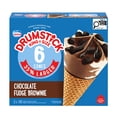 thumbnail image 1 of DRUMSTICK Chocolate Fudge Brownie Cones, King Size, Frozen Dessert, 6 x 180 ml, 1 of 7