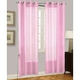 thumbnail image 2 of 2PC SOLID SHEER INDOOR PANEL 8 GROMMETS WINDOW CURTAIN VERSATILE RUBY SEE THRU, 2 of 4