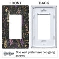 thumbnail image 3 of Yayeee Rocker Switch Wall Plate 2-Gang 4.7"x4.6" Home Decorative Outlet Cover, Purple Floral Pattern, 3 of 6